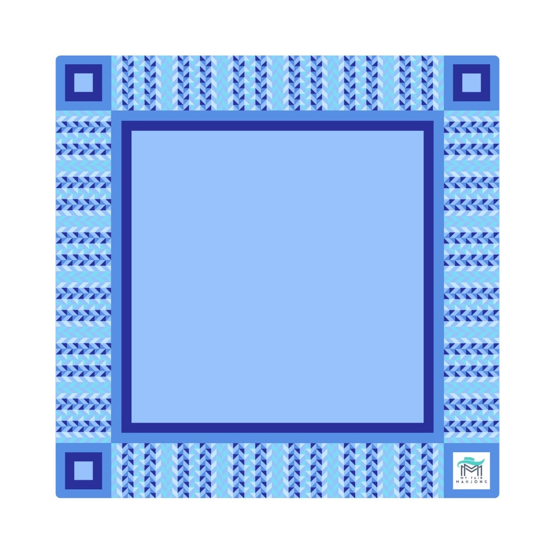 Mahjong Mat: Prism Blue 33x33