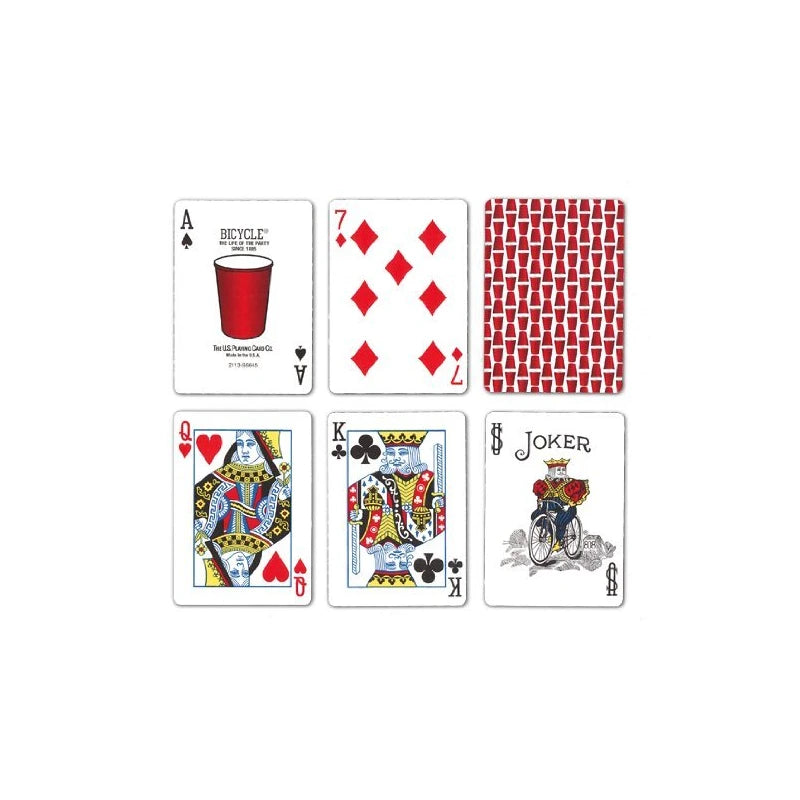 Bicycle Red Plastic Cup Playing Cards by USPCC