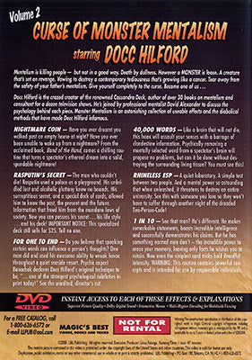 Docc Hilford: Curse Of Monster Mentalism Volume 2 - DVD-Alternate Worlds Magic
