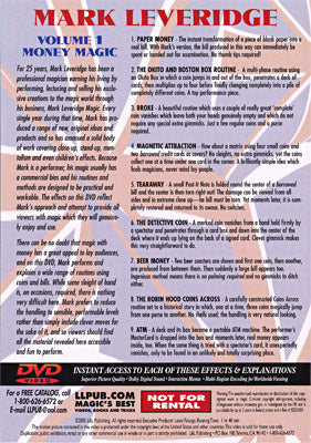 Magic Of Mark Leveridge Vol.1 Money Magic by Mark Leveridge - DVD-Alternate Worlds Magic