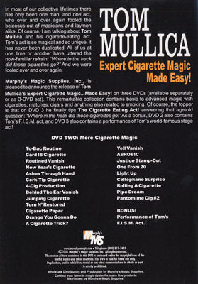 Expert Cigarette Magic Made Easy - Vol.2 by Tom Mullica - DVD-Alternate Worlds Magic