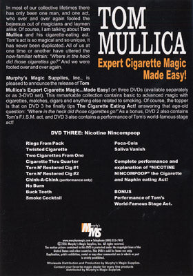 Expert Cigarette Magic Made Easy - Vol.3 by Tom Mullica - DVD-Alternate Worlds Magic