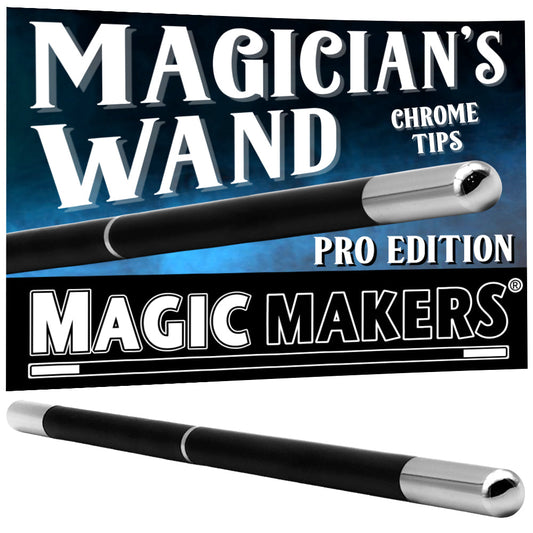 Magicians Wand - Black with Chrome Tips