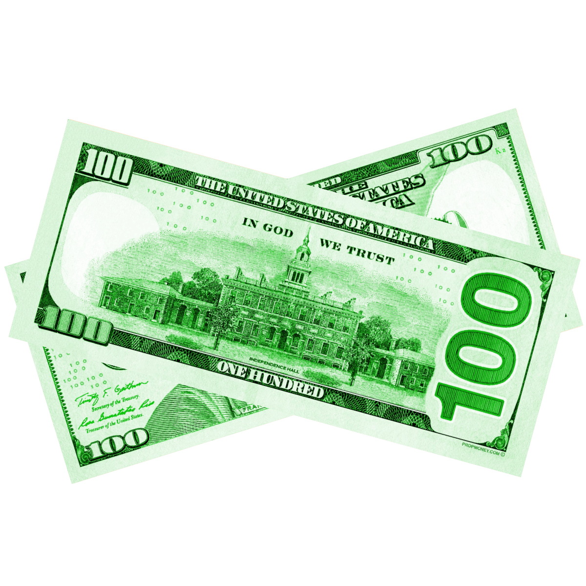 Green Prop Money Bills