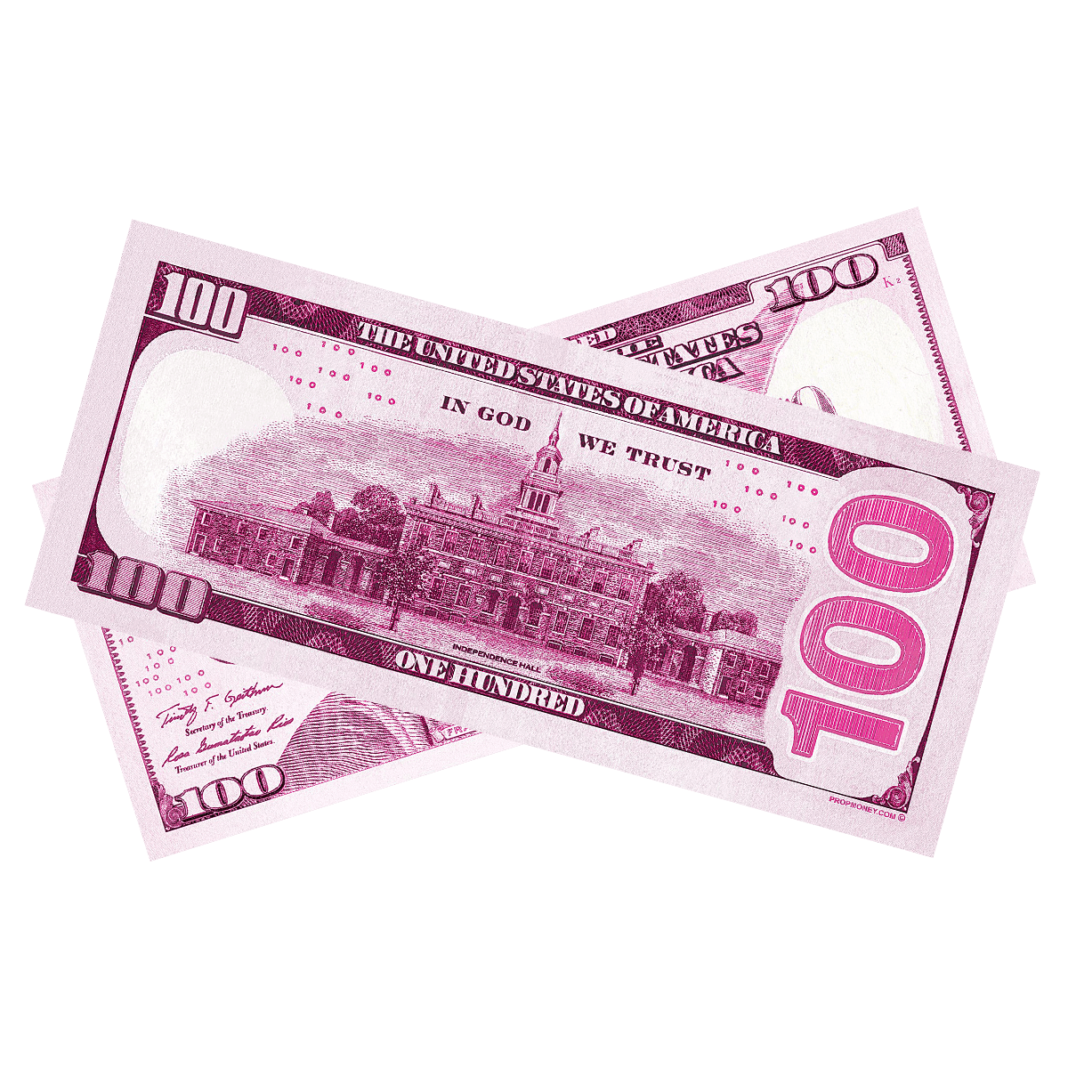 Pink Prop Money Bills