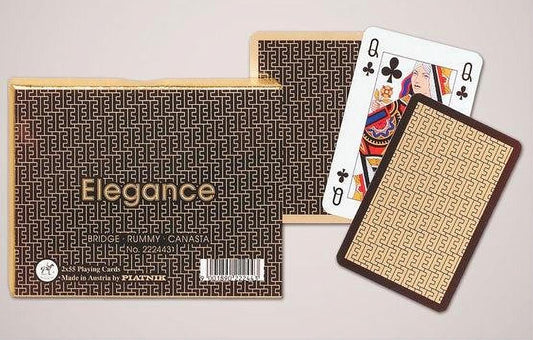 Piatnik Elegance Bridge Double Deck - Classic Design Playing Cards