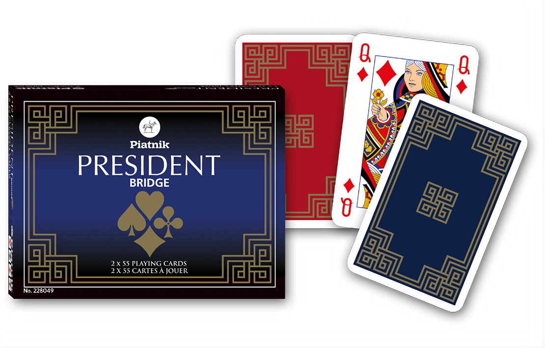 Piatnik President Bridge Double Deck - Classic Design Playing Cards
