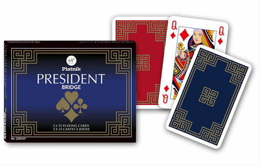 Piatnik President Bridge Double Deck - Classic Design Playing Cards