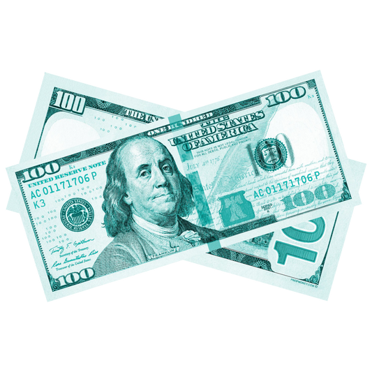 Turquoise Prop Money Bills