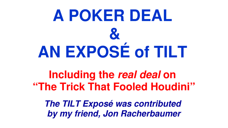 A Poker Deal & An Exposé of TILT by Paul A. Lelekis eBook DOWNLOAD