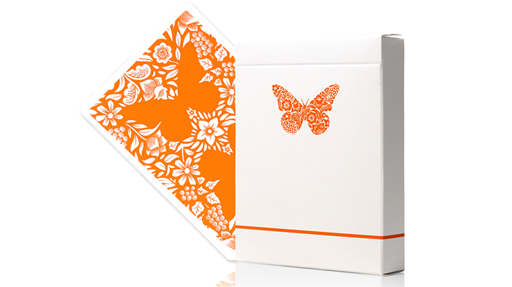 Butterfly Worker Marked Playing Cards (Orange) by Ondrej Psenicka